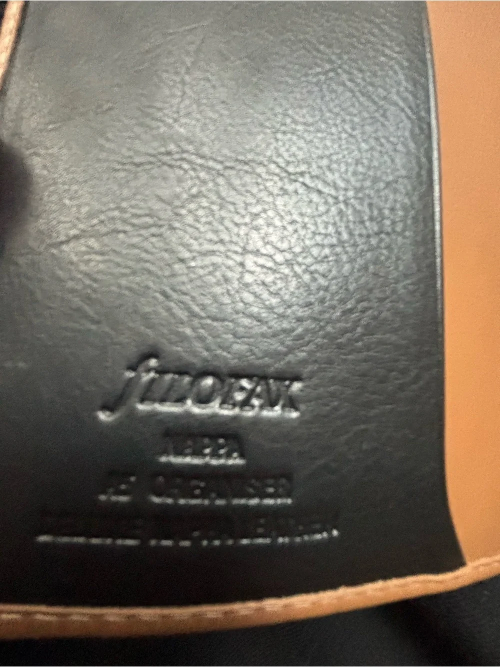 filoFAX Tan Black Leather-Style Organizer nappa leather mint nappa Italian